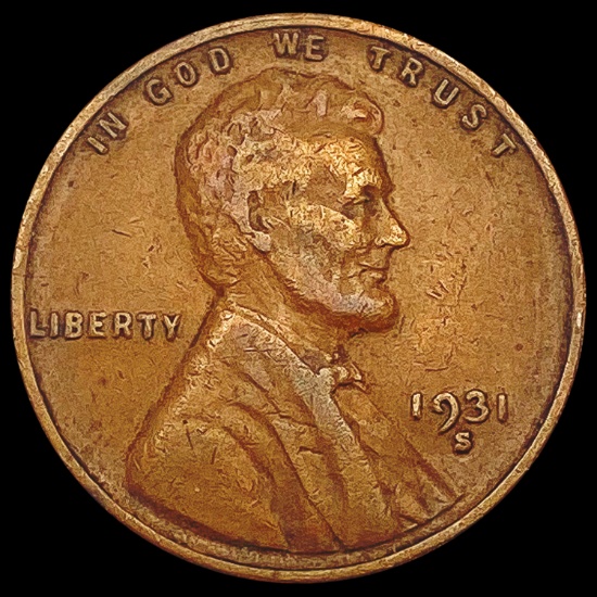 1931-S Wheat Cent LIGHTLY CIRCULATED