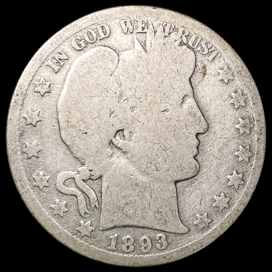 1893 Barber Half Dollar NICELY CIRCULATED