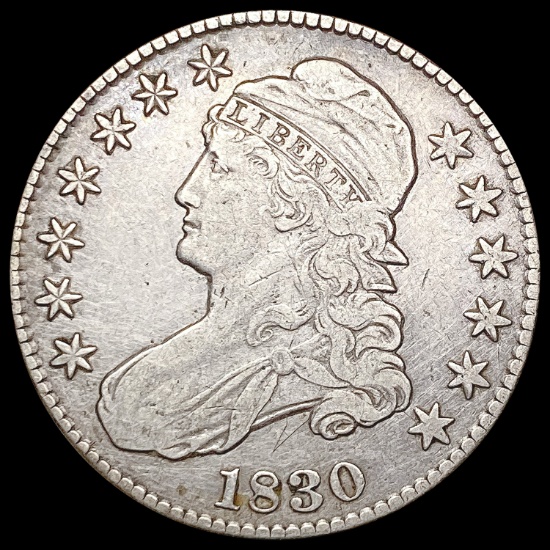 1830 Capped Bust Half Dollar NEARLY UNCIRCULATED