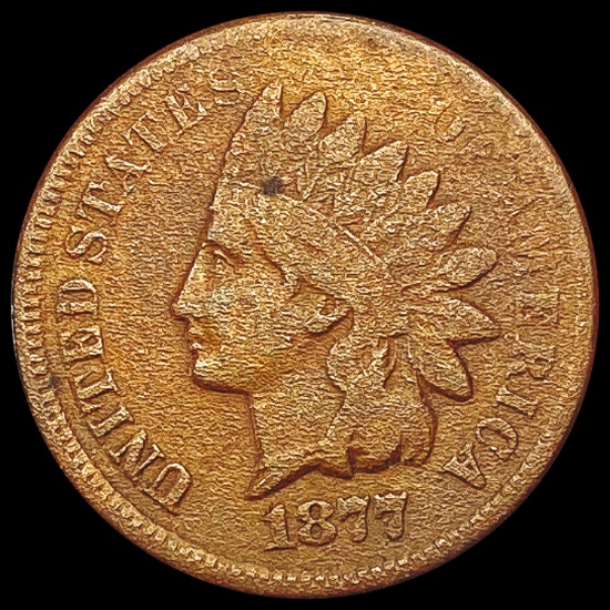 1877 Indian Head Cent ABOUT UNCIRCULATED