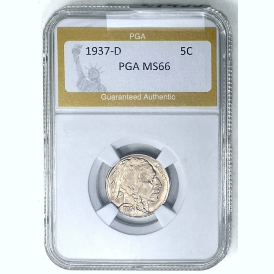 1937-D Buffalo Nickel PGA MS66