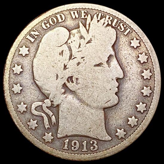1913 Barber Half Dollar NICELY CIRCULATED