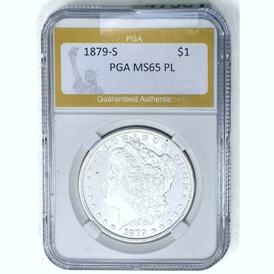 1879-S Morgan Dollar PGA MS65 PL