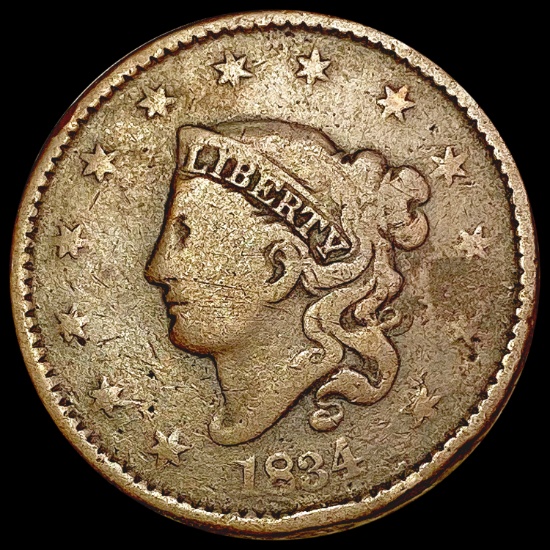 1834 Coronet Head Large Cent NICELY CIRCULATED