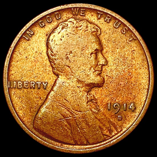 1914-D Wheat Cent LIGHTLY CIRCULATED