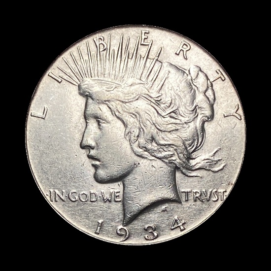 1934-S Silver Peace Dollar CLOSELY UNCIRCULATED