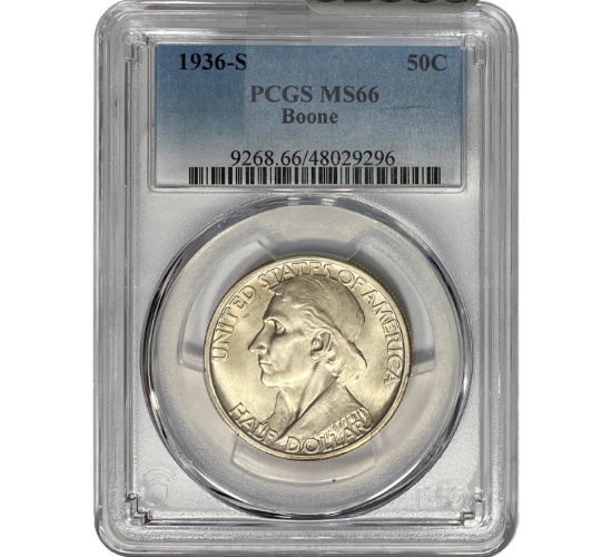 1936-S Boone Half Dollar PCGS MS66