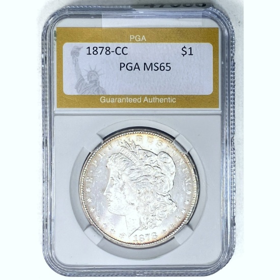 1878-CC Morgan Silver Dollar PGA MS65