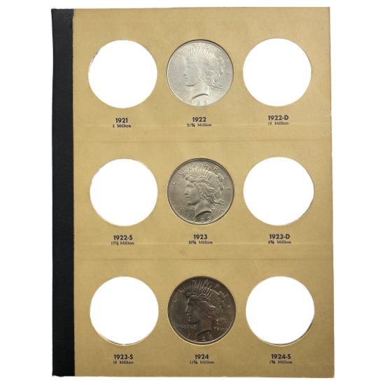 1922-1925 Peace Silver Dollar Album [4] Coins