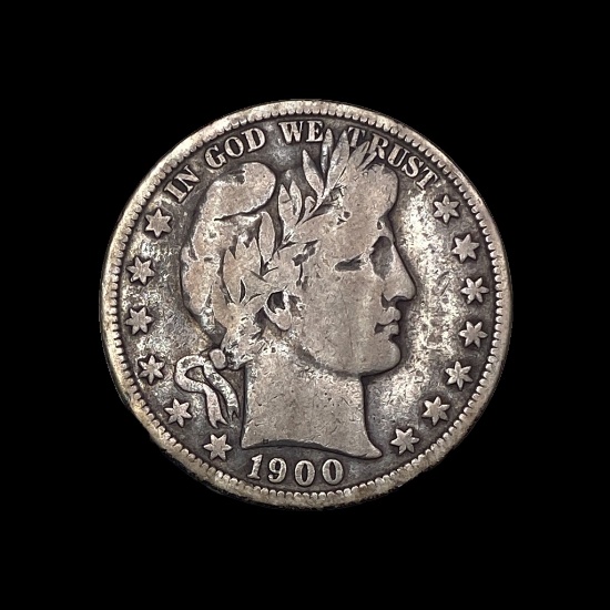 1900-O Silver Barber Half Dollar LIGHTLY CIRCULATED