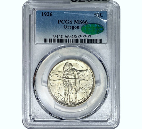 1926 CAC Oregon Trail Half Dollar PCGS MS66