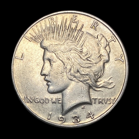 1934-D Silver Peace Dollar NEARLY UNCIRCULATED