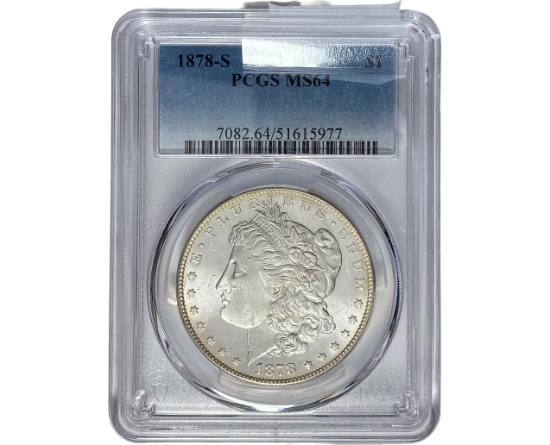 1878-S Morgan Silver Dollar PCGS MS64