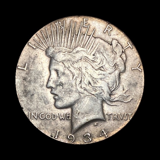 1934 Silver Peace Dollar NEARLY UNCIRCULATED