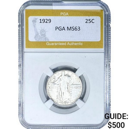 1929 Standing Liberty Quarter PGA MS63