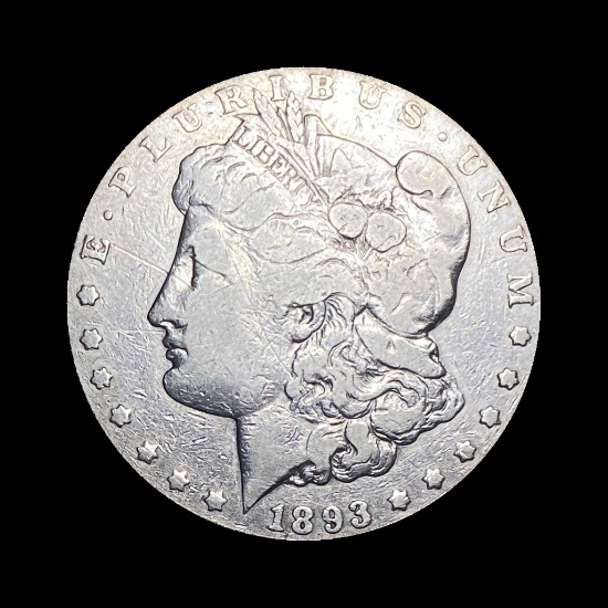 1893-CC Silver Morgan Dollar LIGHTLY CIRCULATED