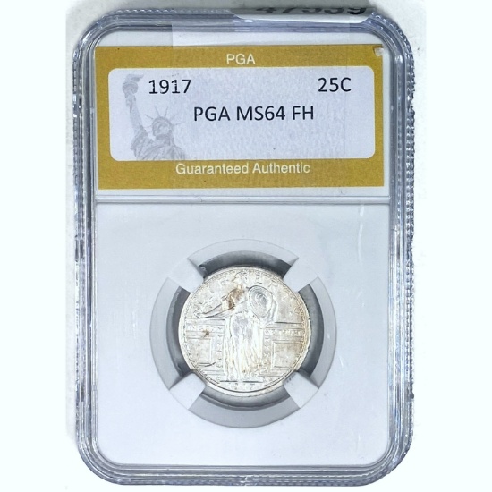 1917 Standing Liberty 25C PGA MS64 FH