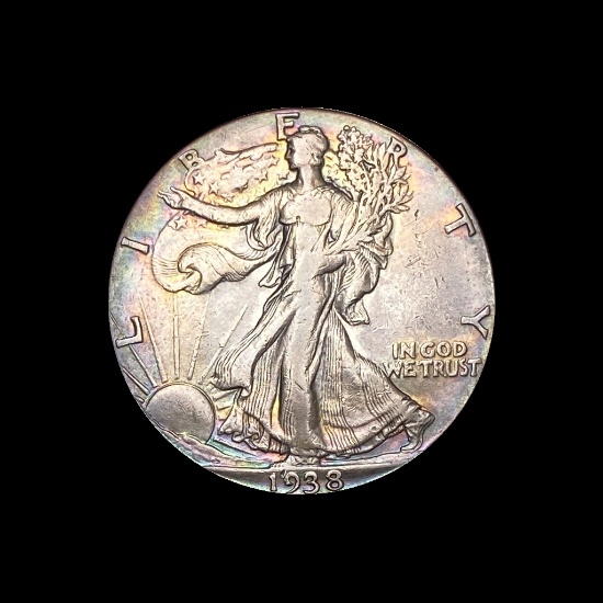 1938-D Silver Walking Liberty Half Dollar LIGHTLY CIRCULATED