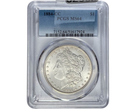 1884-CC Morgan Silver Dollar PCGS MS64