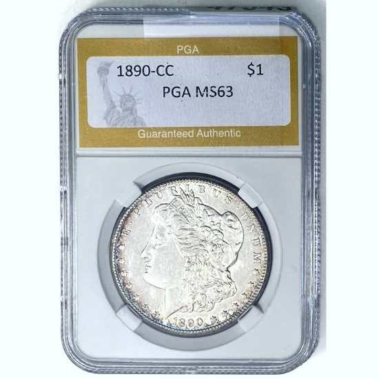1890-CC Morgan Dollar PGA MS63