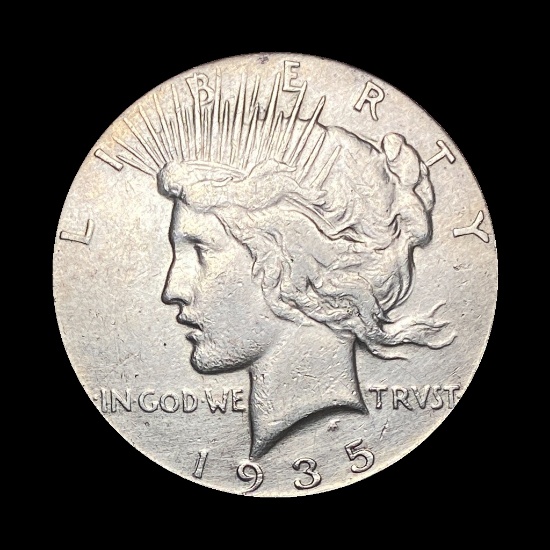 1935 Silver Peace Dollar CLOSELY UNCIRCULATED