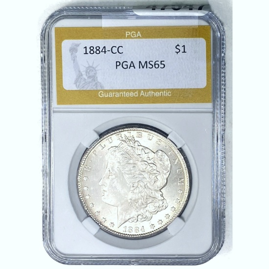 1884-CC Morgan Dollar PGA MS65 SILVER