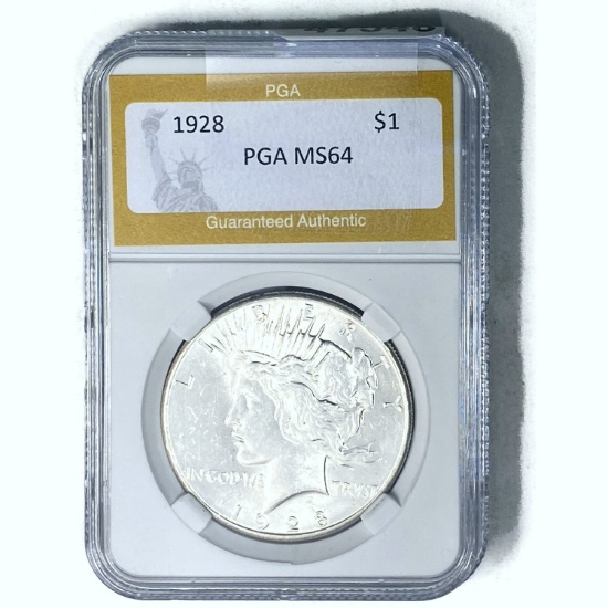 1928 Peace Dollar PGA MS64