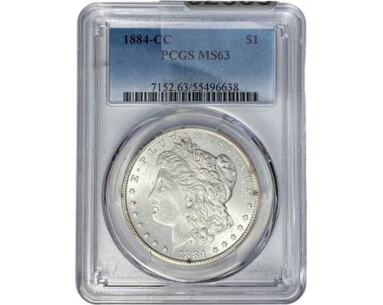 1884-CC Morgan Silver Dollar PCGS MS63