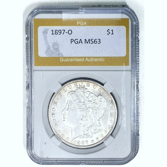 1897-O Morgan Dollar PGA MS63