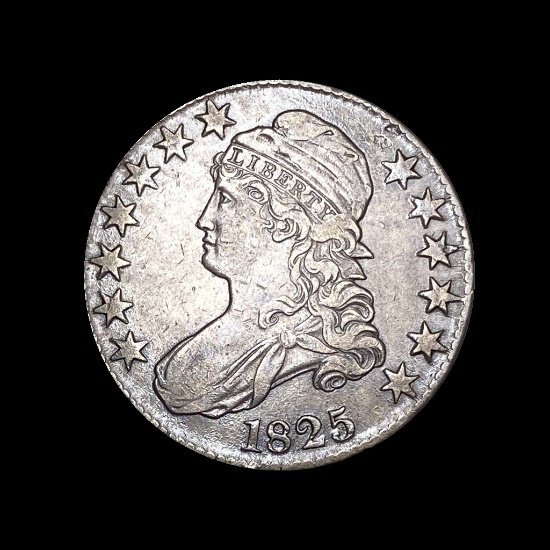 1825 Capped Bust Half Dollar CLOSELY UNCIRCULATED