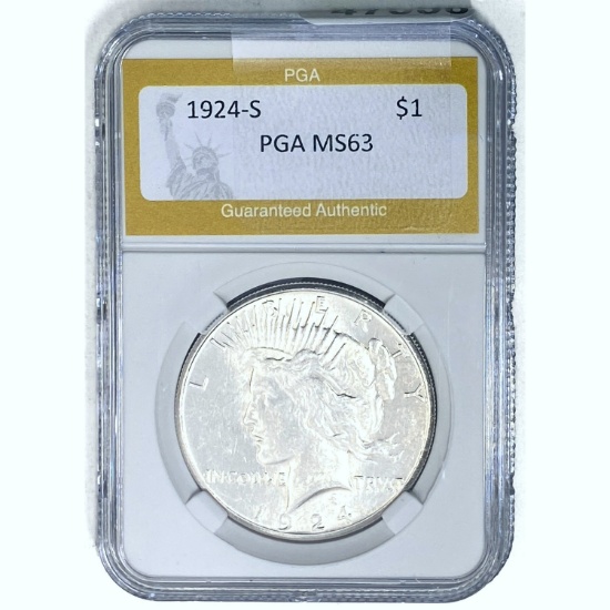 1924-S Silver Dollar PGA MS63
