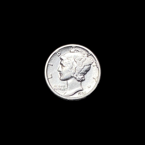 1925-S Silver Mercury Dime LIGHTLY CIRCULATED