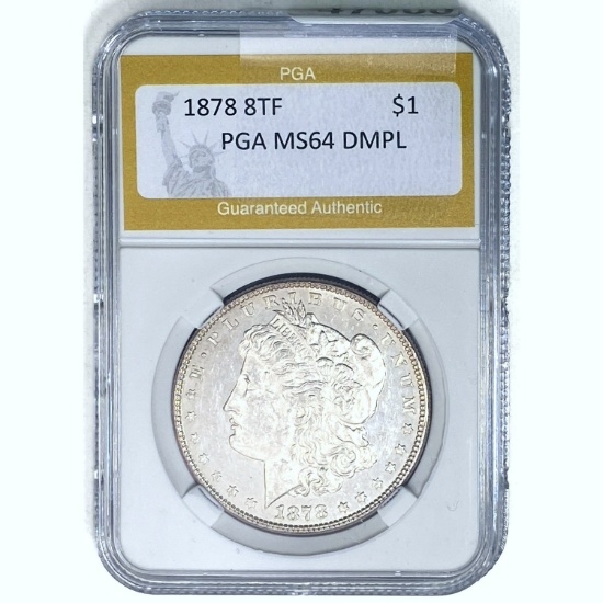 1878 8TF Morgan Dollar PGA MS64 DMPL