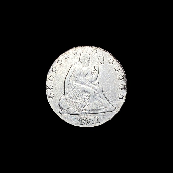 1876 Seated Liberty Quarter NEARLY UNCIRCULATED