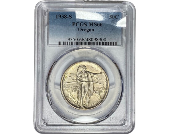 1938-S Oregon Trail Half Dollar PCGS MS66