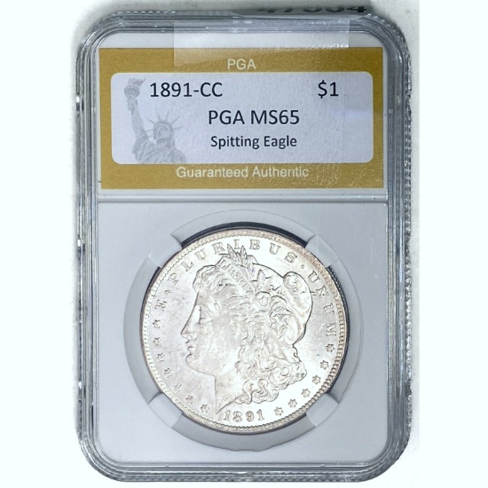 1891-CC Morgan Dollar PGA MS65