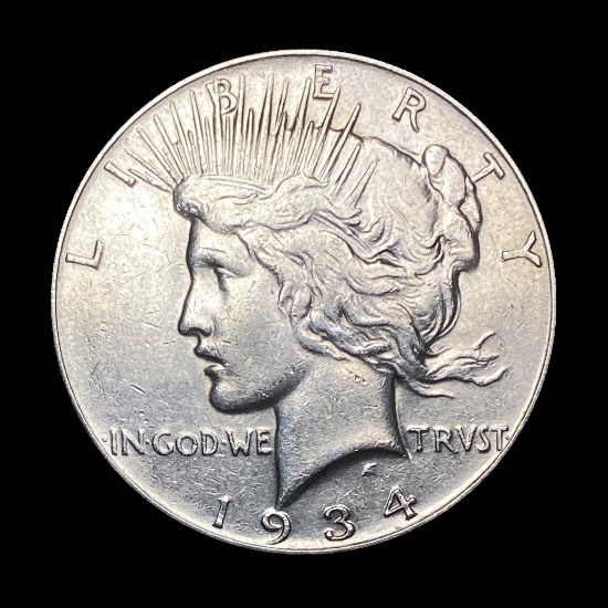 1934-S Silver Peace Dollar CHOICE AU