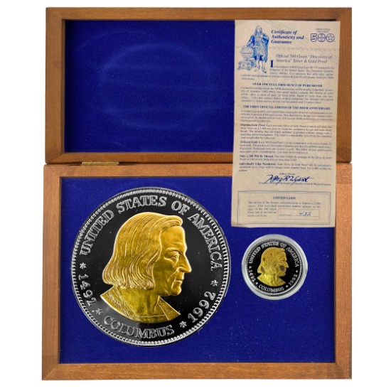 [2]1992 Christopher Columbus 500G&500 Grain Coin Set