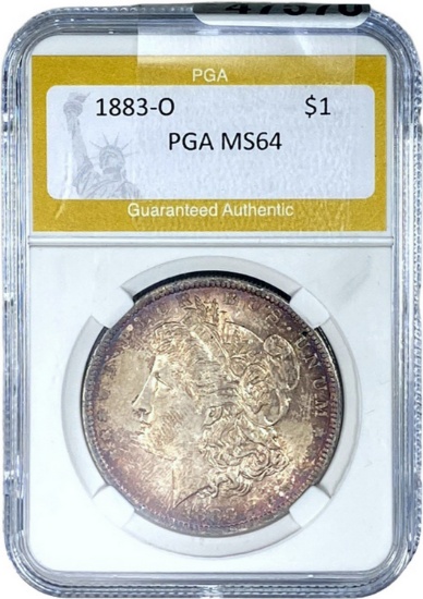 1883-O Morgan Silver Dollar PGA MS64