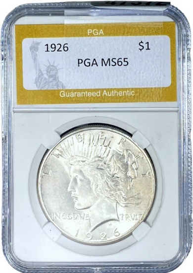 1926 Silver Peace Dollar PGA MS65