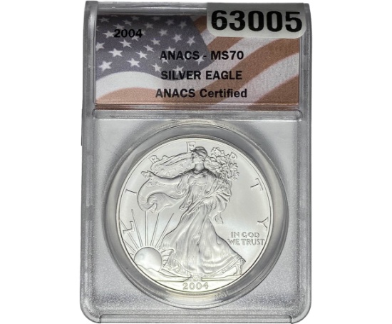2004 Silver Eagle ANACS MS70