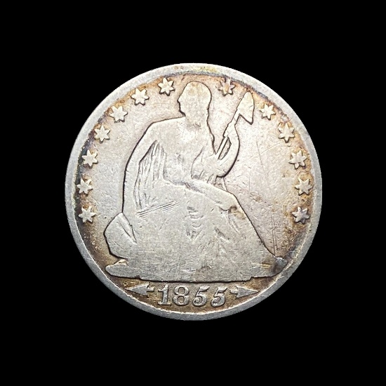 1855-O Silver Seated Liberty Half Dollar NICELY CIRCULATED