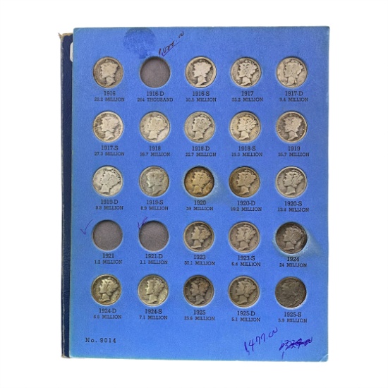 1916-1945 Mercury Head Dime Album[76] Coins
