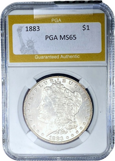1883 Morgan Silver Dollar PGA MS65