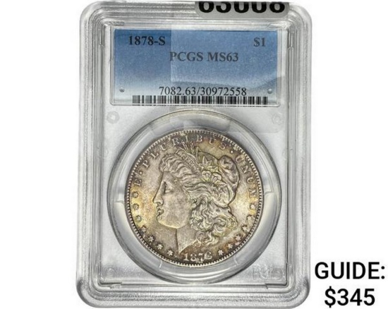 1878-S Morgan Silver Dollar PCGS MS63
