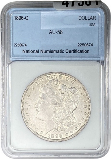 1869-O Morgan Silver Dollar NNC AU58