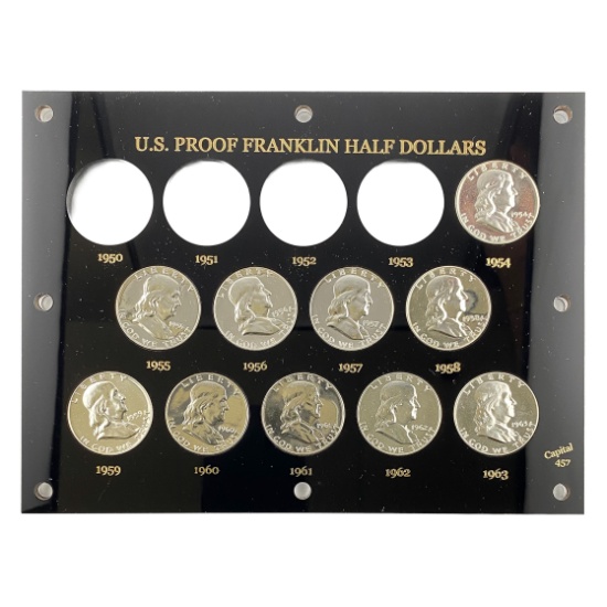 [101954-1963 U.S. Proof Franklin Half Dollars