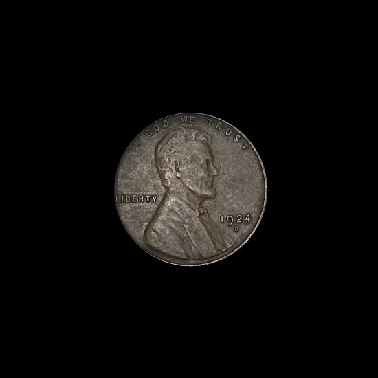 1924-D Lincoln Wheat Cent NEARLY UNCIRCULATED