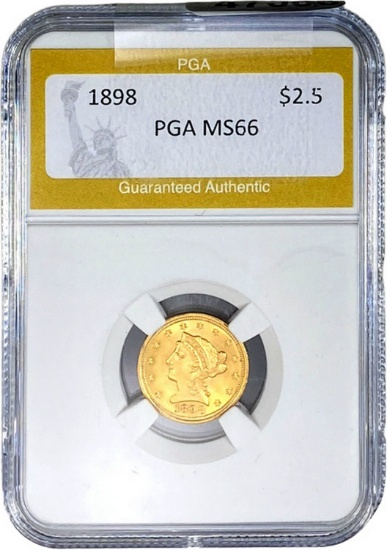 1898 $2.50 Gold Quarter Eagle PGA MS66