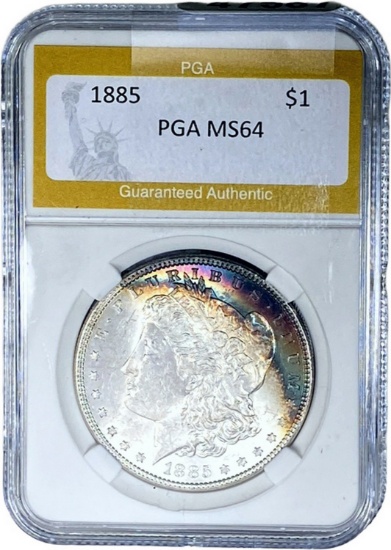 1885 Morgan Silver Dollar PGA MS64